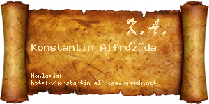 Konstantin Alfréda névjegykártya